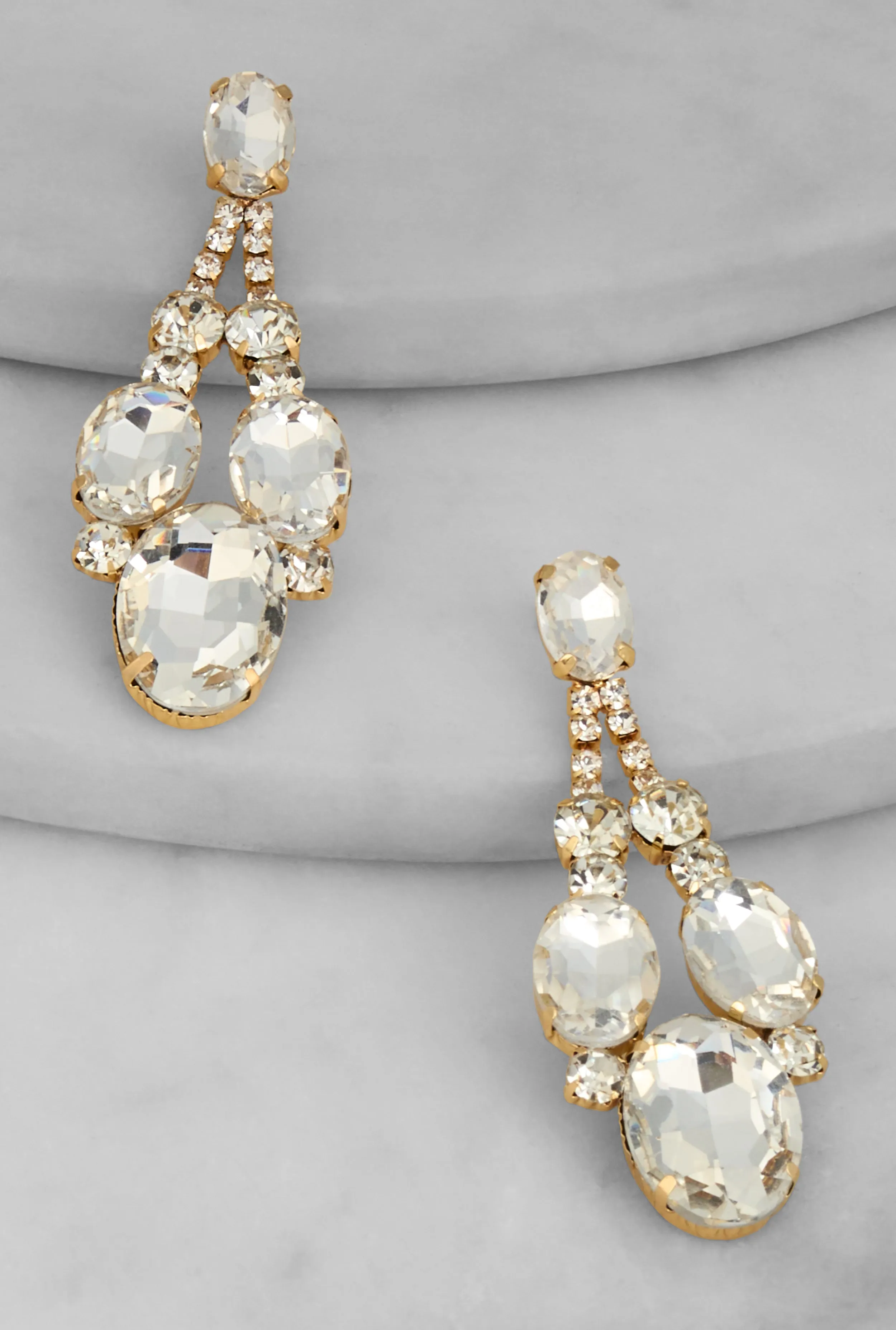 Cubic Zirconia Chandelier Earrings sold by Rainbow product image thumbnail 2