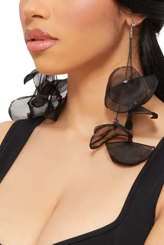 Tiered Flower Petal Earrings sold by Rainbow