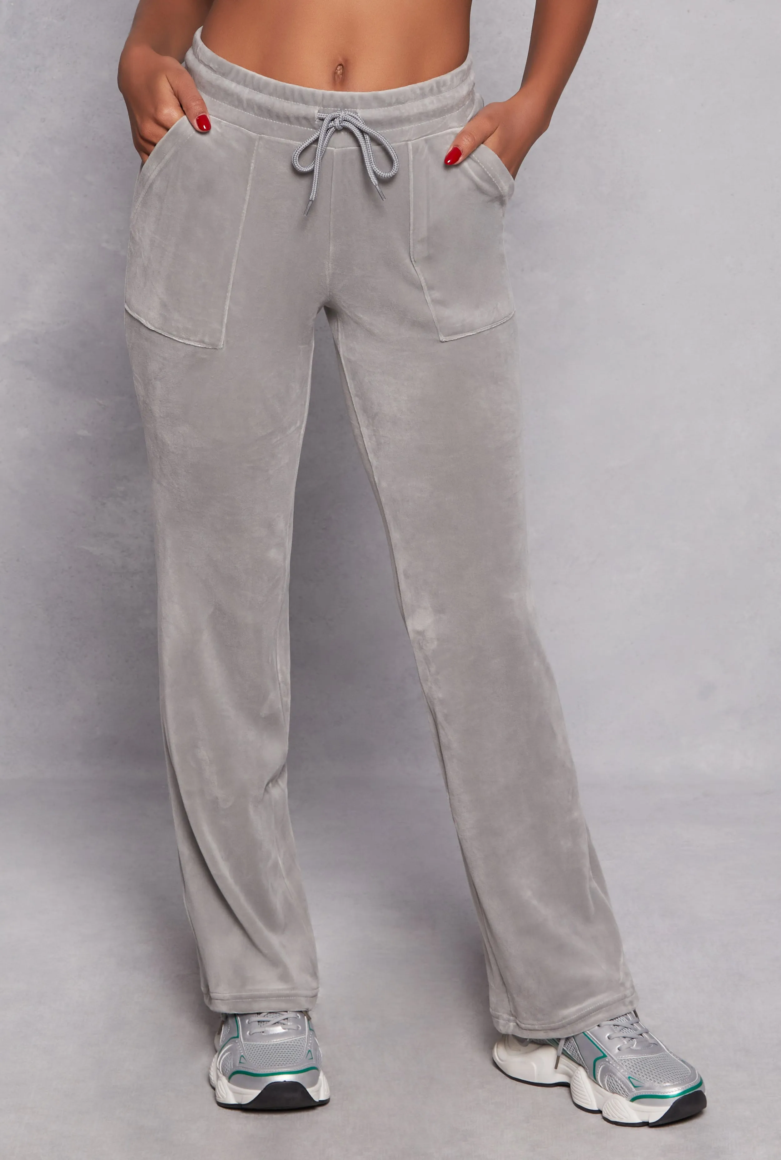 Velour Straight Leg High Waist Sweatpants sold by Rainbow product image thumbnail 2