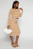 Striped High Waisted Pencil Skirt sold by Rainbow