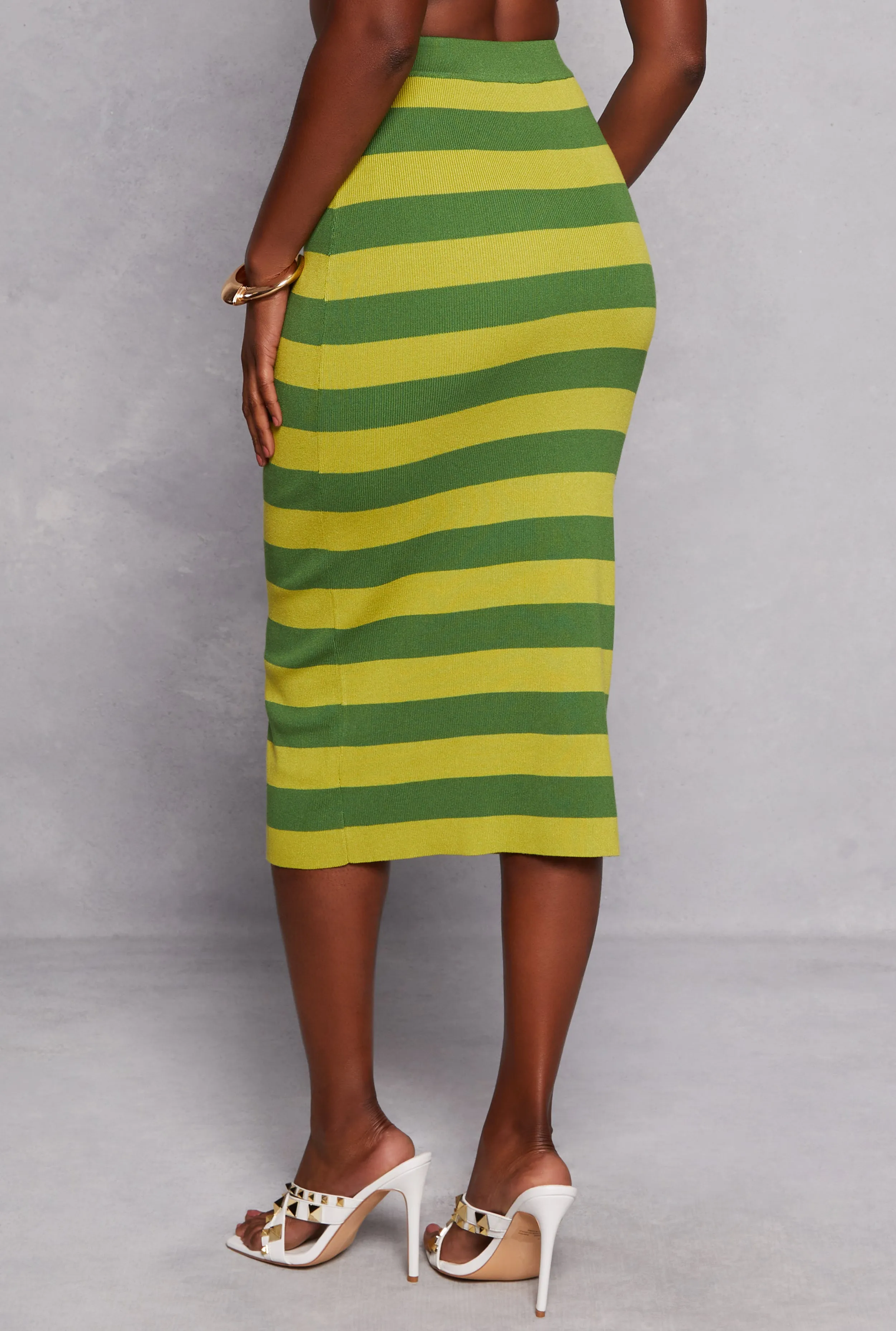 Striped High Waisted Pencil Skirt sold by Rainbow product image thumbnail 3