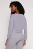 Rib Knit Long Sleeve Crop Top sold by Rainbow