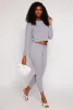Rib Knit Long Sleeve Crop Top sold by Rainbow