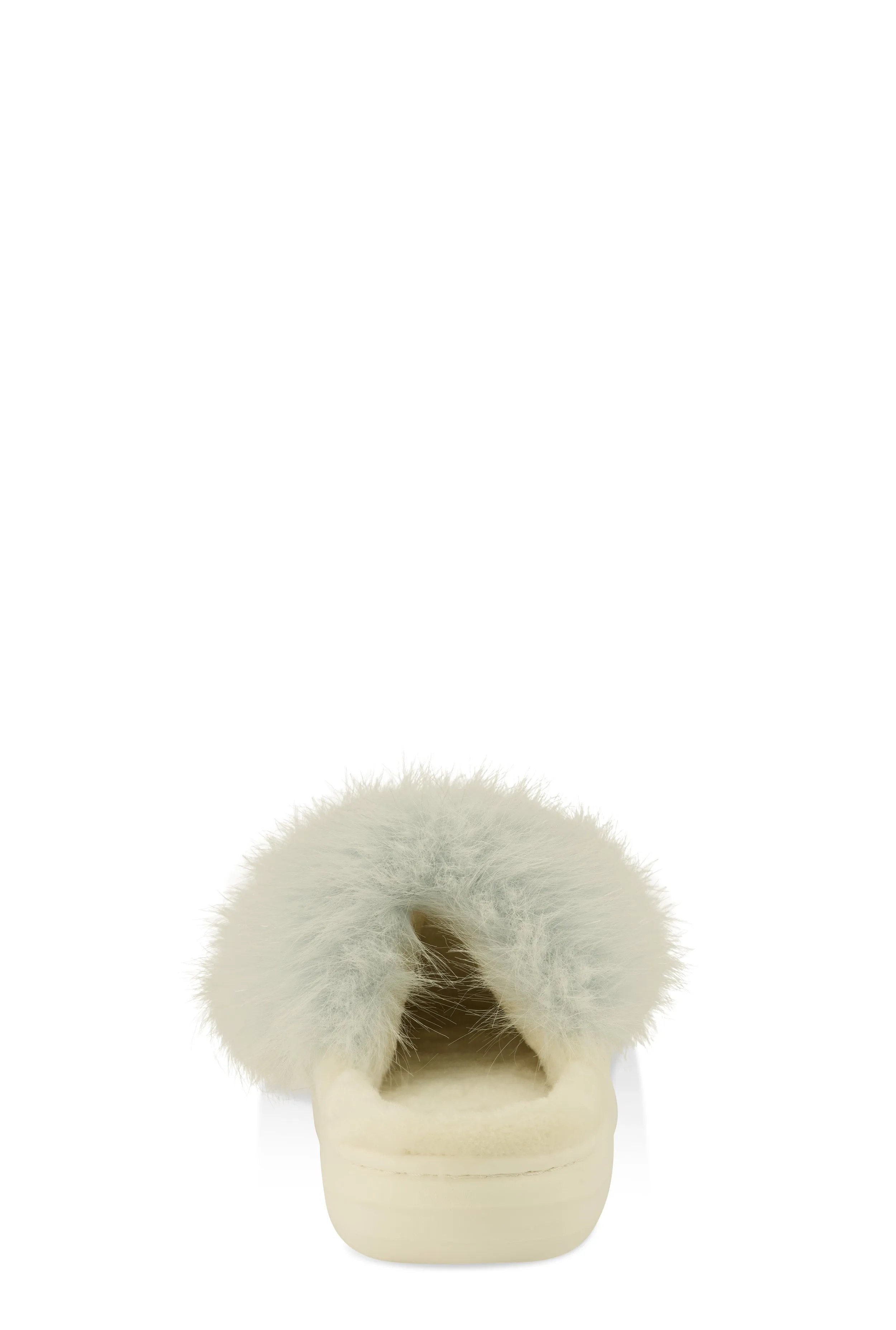 Round Toe Faux Fur Slippers sold by Rainbow product image thumbnail 3