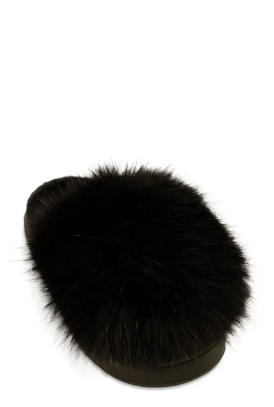 Round Toe Faux Fur Slippers sold by Rainbow