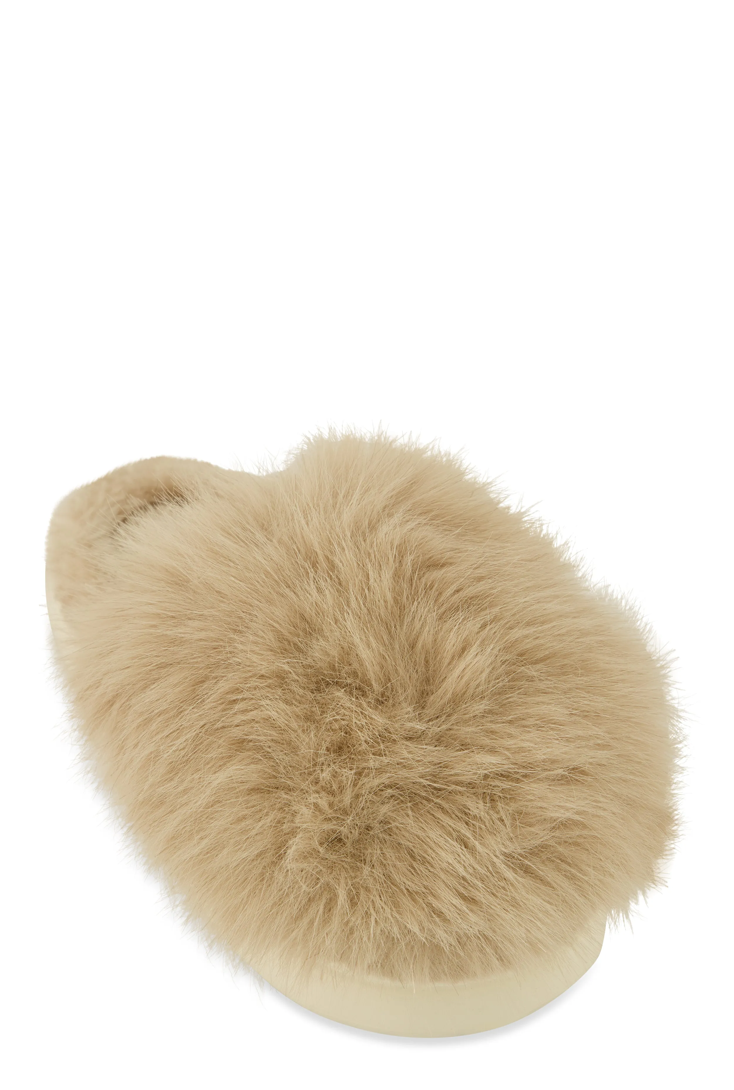 Round Toe Faux Fur Slippers sold by Rainbow
