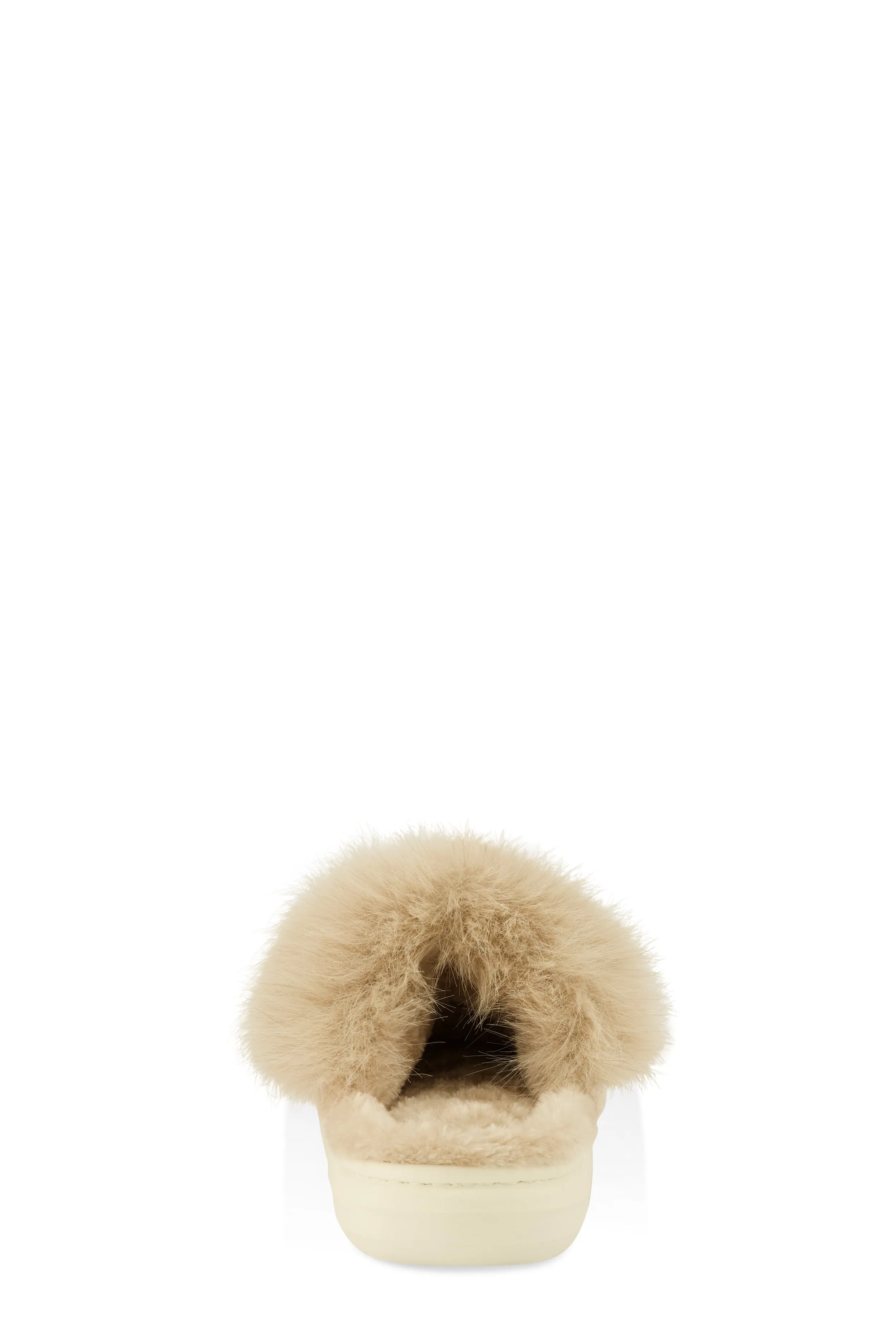 Round Toe Faux Fur Slippers sold by Rainbow product image thumbnail 3