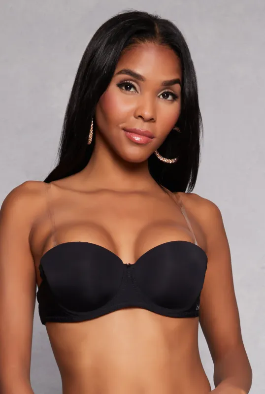 Bebe Clear Strap Balconette Bra | Convertible to Strapless sold by Rainbow
