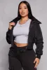 Faux Fur Trim Bomber Jacket sold by Rainbow