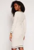 Contrast Trim Button Detail Sweater Dress sold by Rainbow