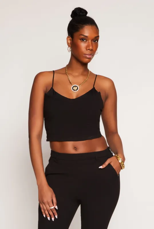 Scoop Neck Sleeveless Crop Top sold by Rainbow
