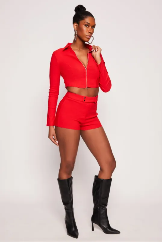 Iris Hyperstretch Belted Front Shorts sold by Rainbow