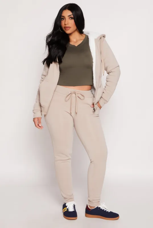 Fleece Drawstring Pocket Joggers sold by Rainbow