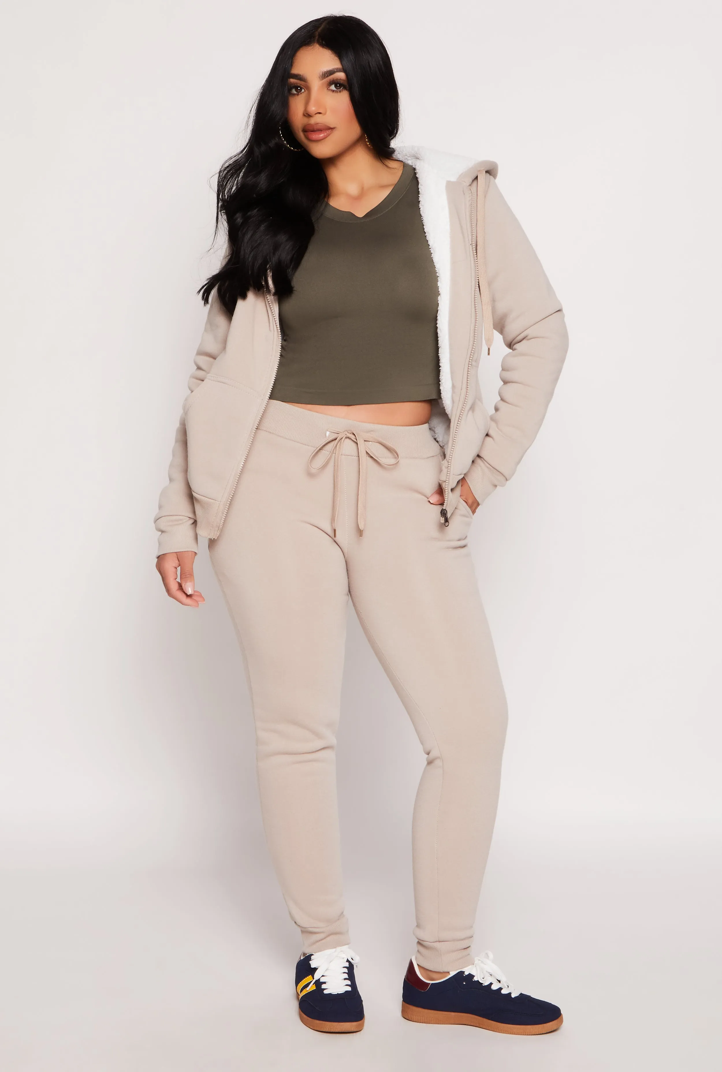 Fleece Drawstring Pocket Joggers sold by Rainbow