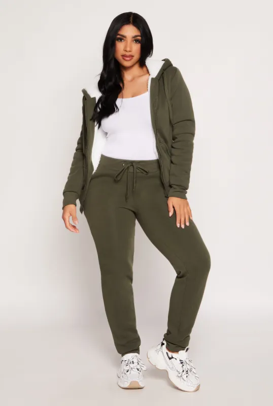 Fleece Drawstring Pocket Joggers sold by Rainbow