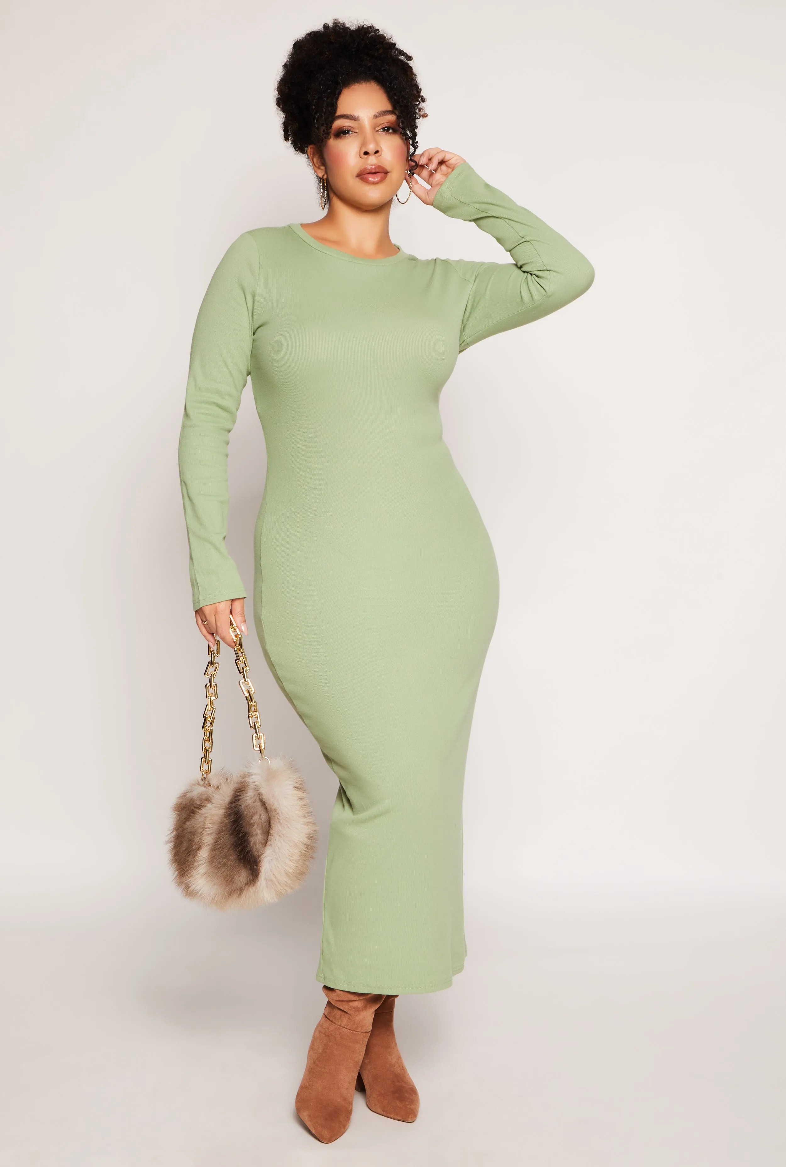Plus Size Daisy Long Sleeve Maxi Dress sold by Rainbow product image thumbnail 2