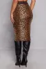 Iris Leopard Print Midi Skirt sold by Rainbow