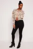 Cropped Plaid Shacket sold by Rainbow