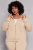 Plus Size Fleece Lined Zip Front Hoodie sold by Rainbow