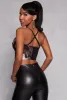 Floral Mesh Cropped Bustier Top sold by Rainbow