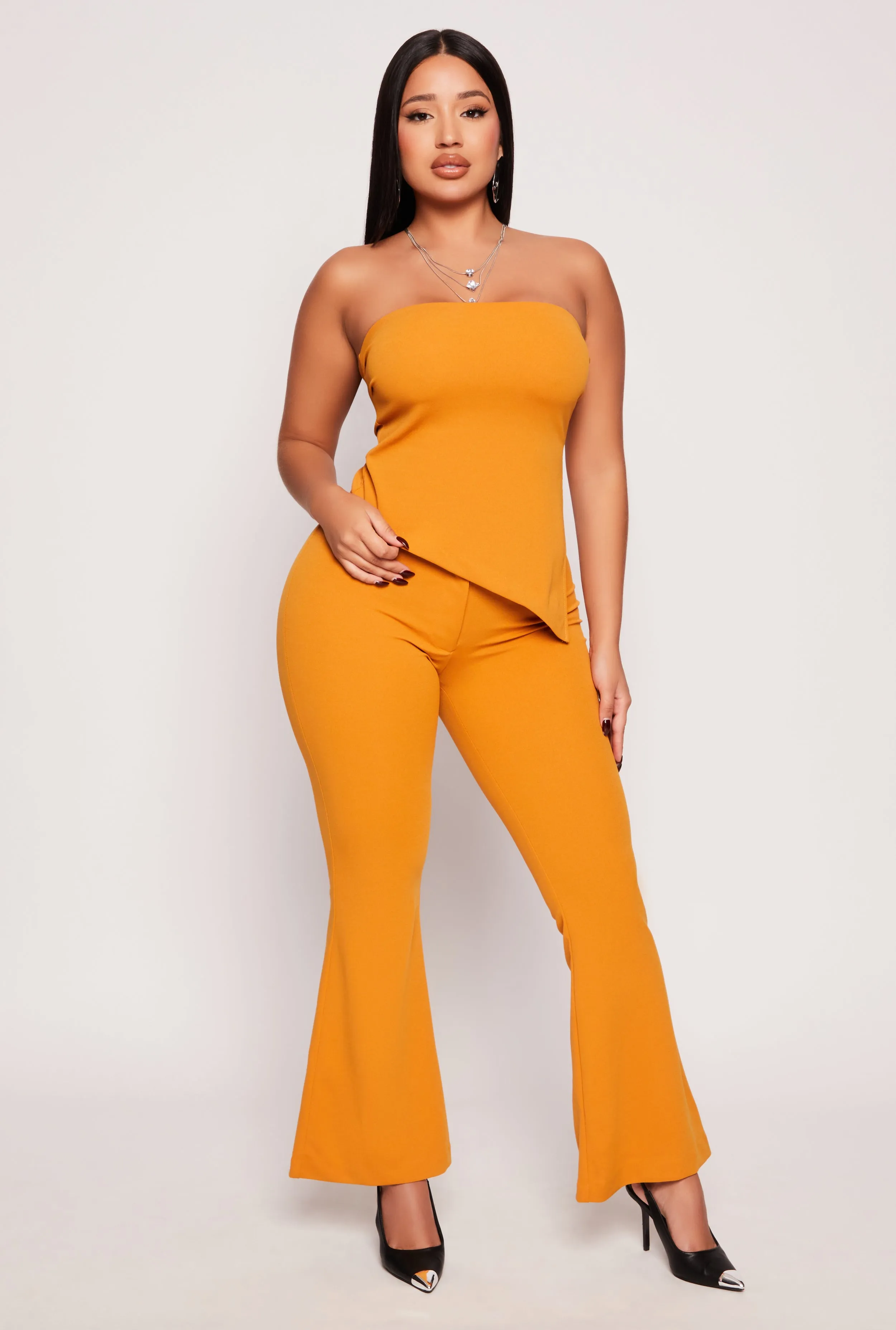 Crepe Knit Flare Pants sold by Rainbow