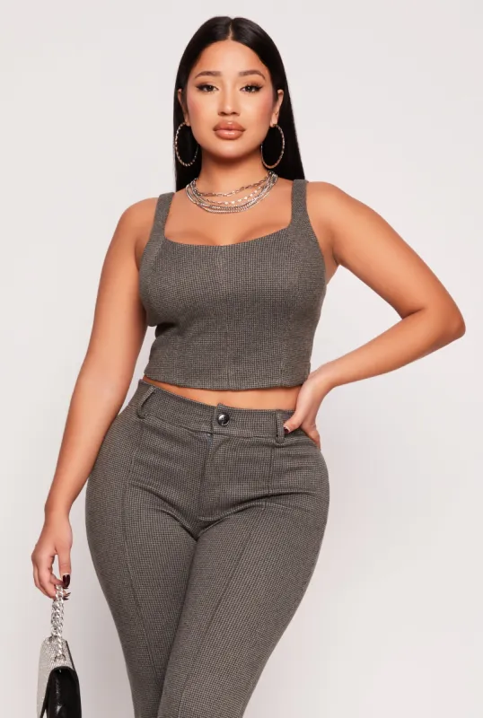 Iris Houndstooth Crop Top sold by Rainbow