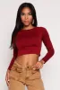 Seamless Long Sleeve Crop Top sold by Rainbow