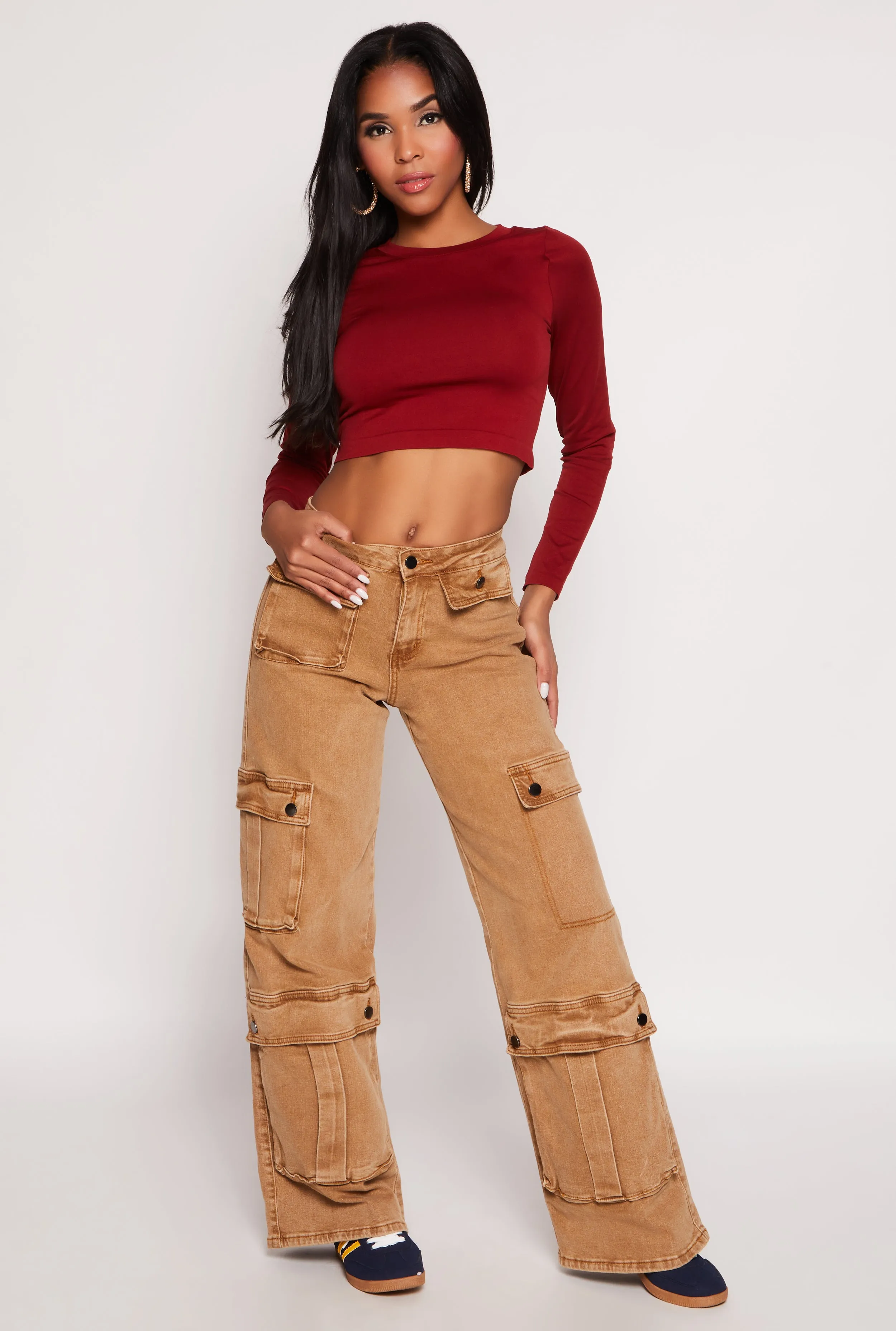 Seamless Long Sleeve Crop Top sold by Rainbow product image thumbnail 2