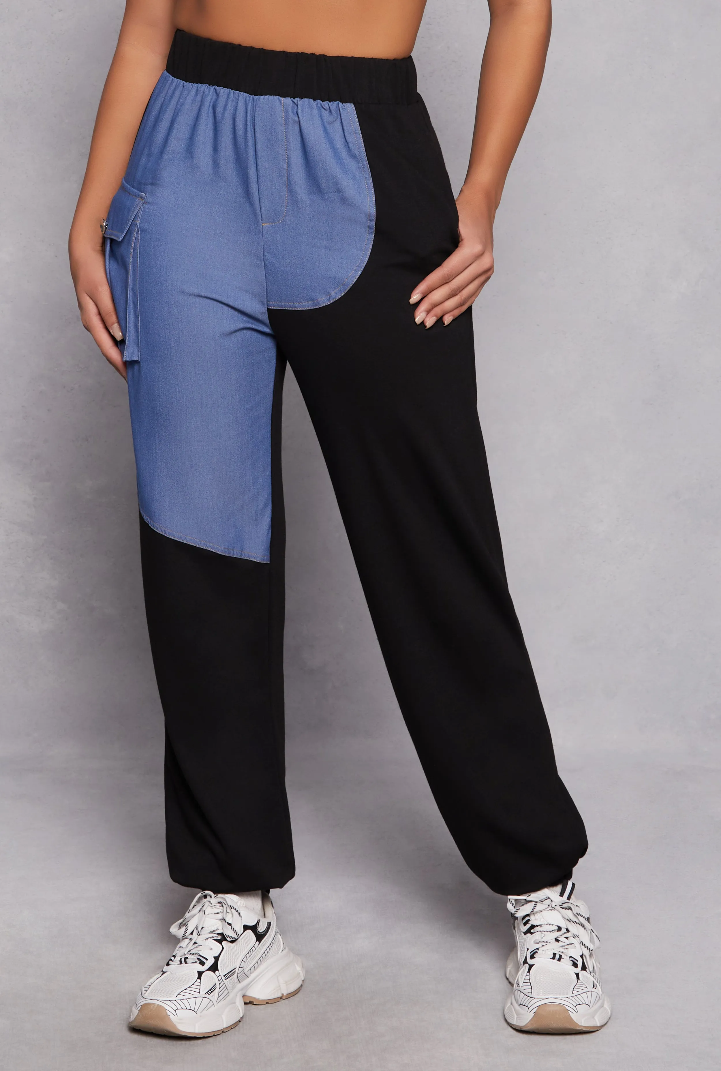 Chambray Color Block Pull On Sweatpants sold by Rainbow product image thumbnail 2