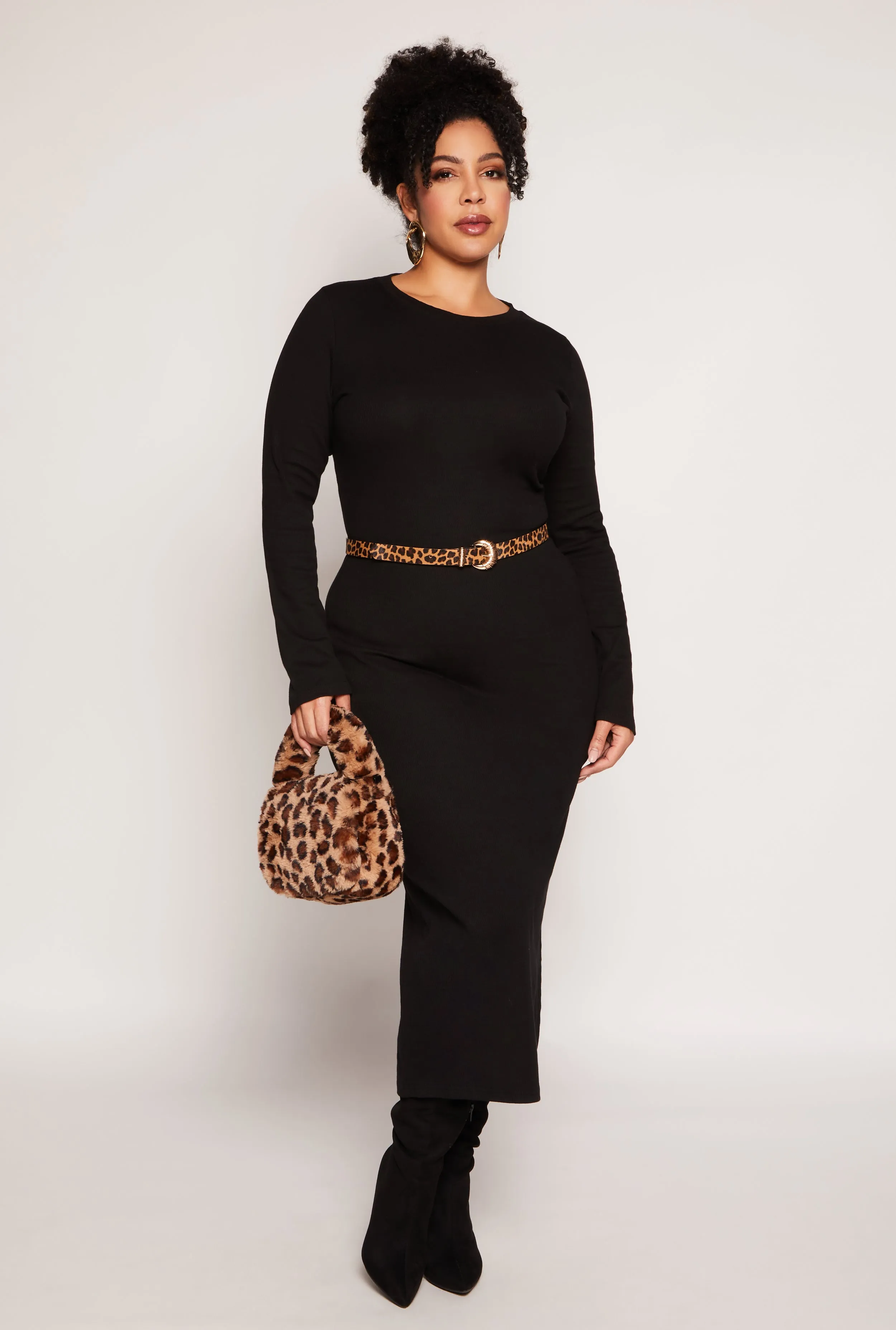 Plus Size Daisy Long Sleeve Maxi Dress sold by Rainbow