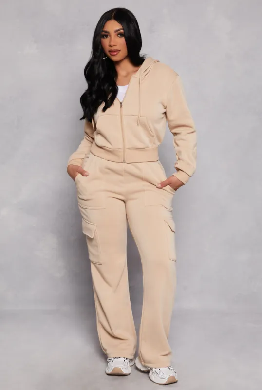 Fleece Drawstring Cargo Sweatpants sold by Rainbow