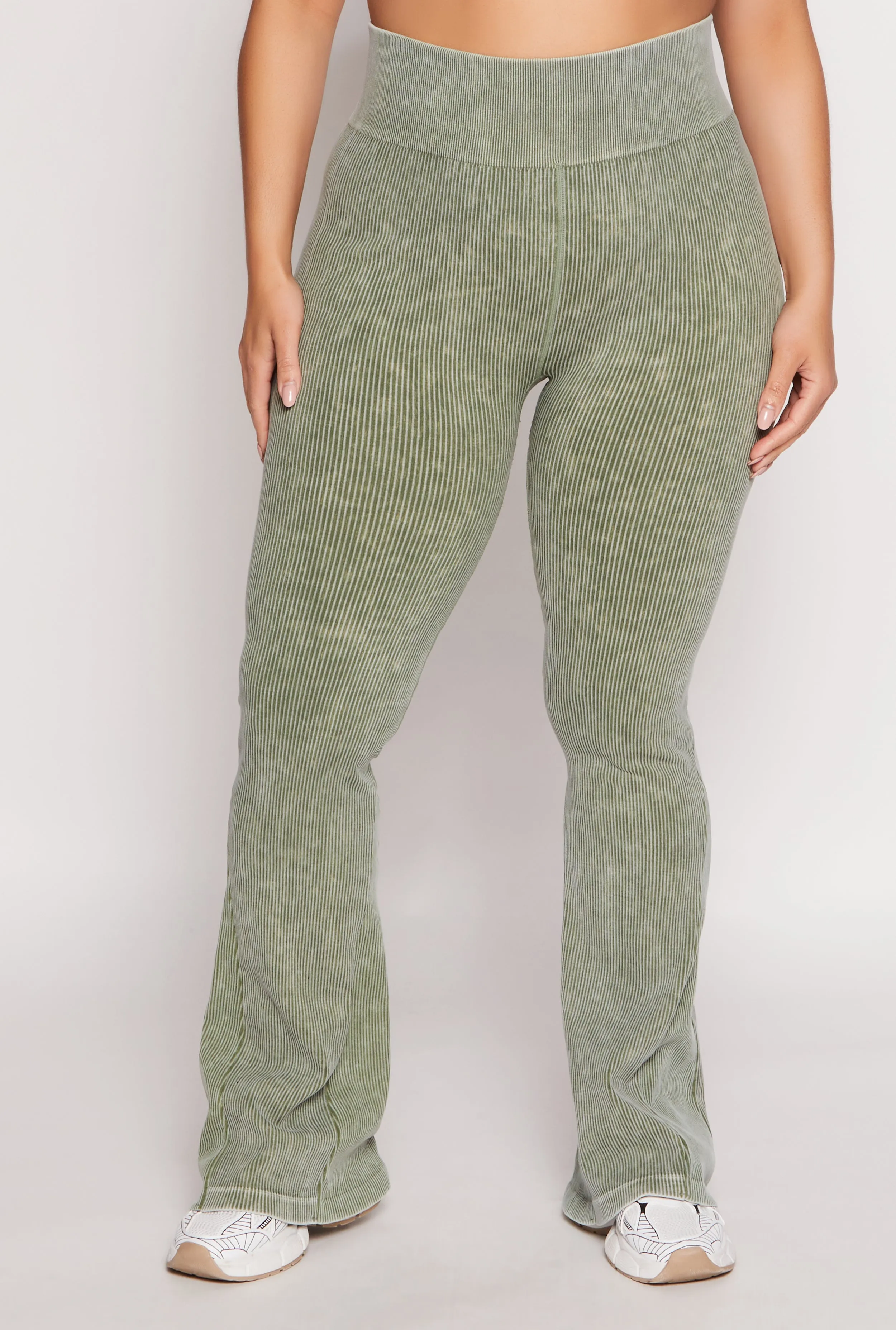 Plus Size Seamless Acid Wash Flared Pants sold by Rainbow product image thumbnail 2