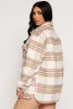 Iris Plaid Sherpa Lined Shacket sold by Rainbow