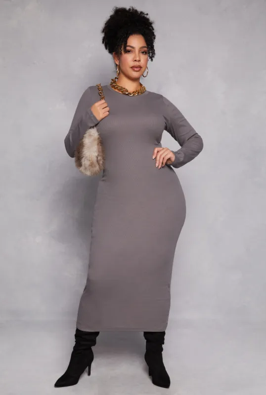 Plus Size Daisy Long Sleeve Maxi Dress sold by Rainbow
