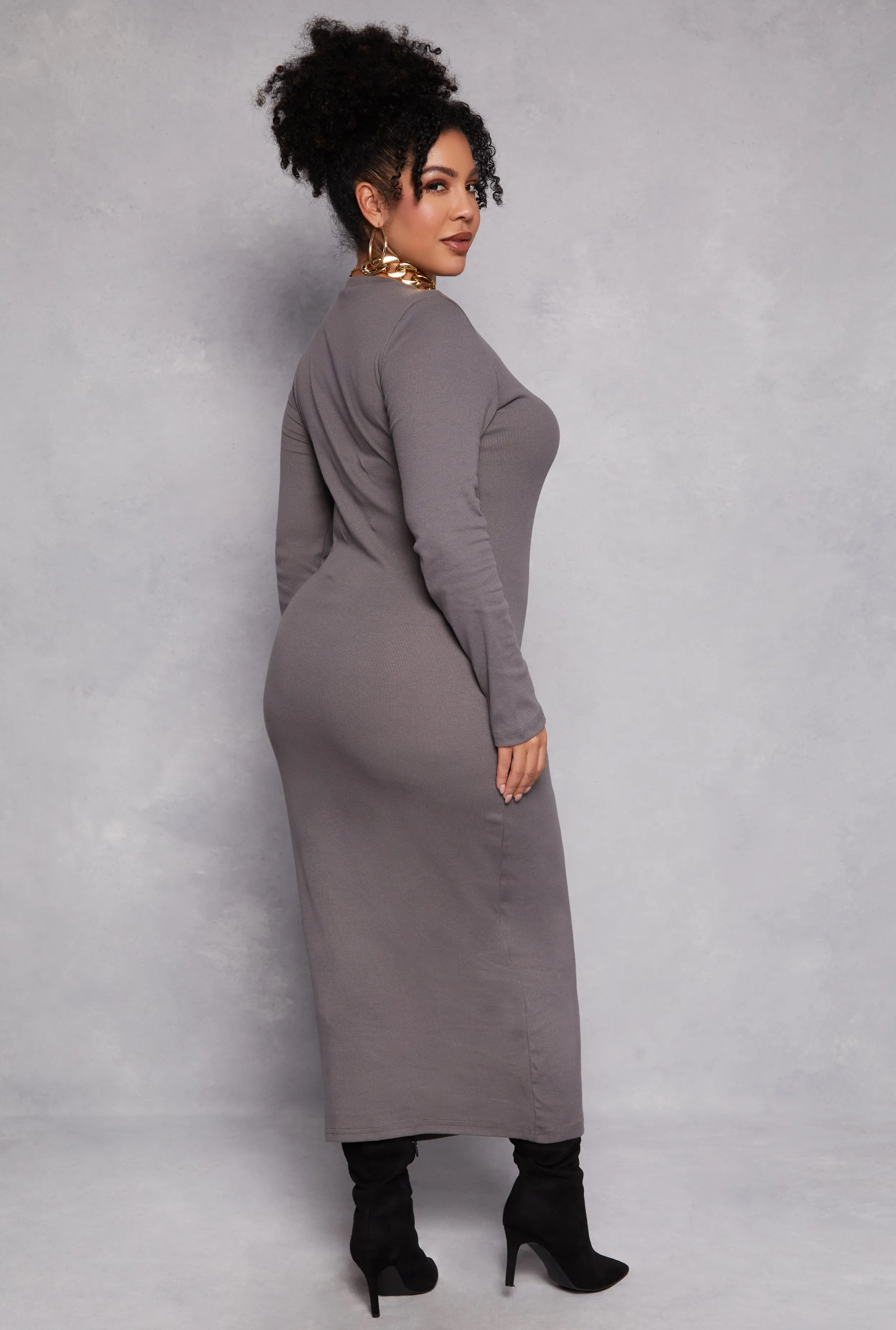 Plus Size Daisy Long Sleeve Maxi Dress sold by Rainbow product image thumbnail 3