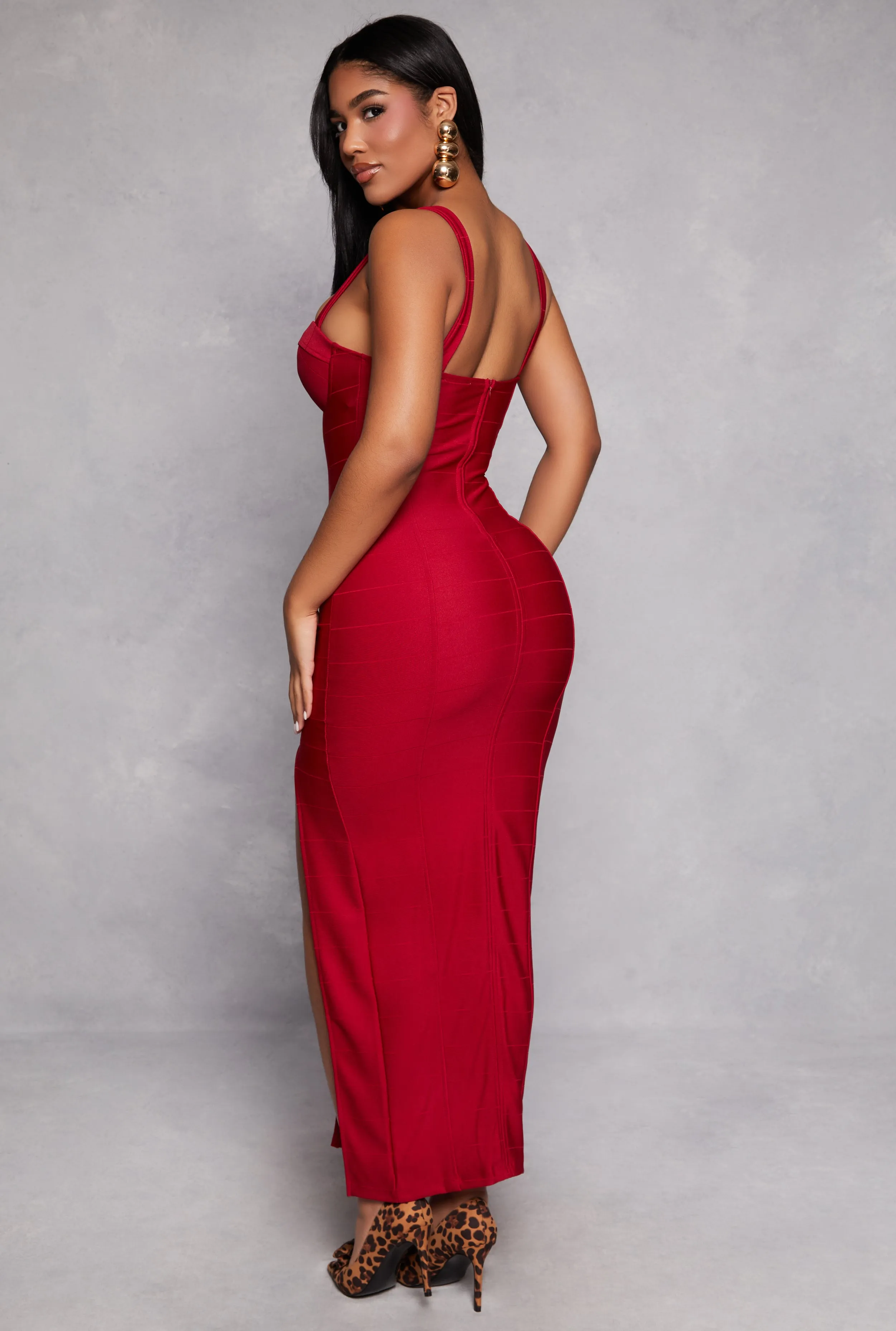 Haute Monde Side Slit Bustier Maxi Dress sold by Rainbow product image thumbnail 3