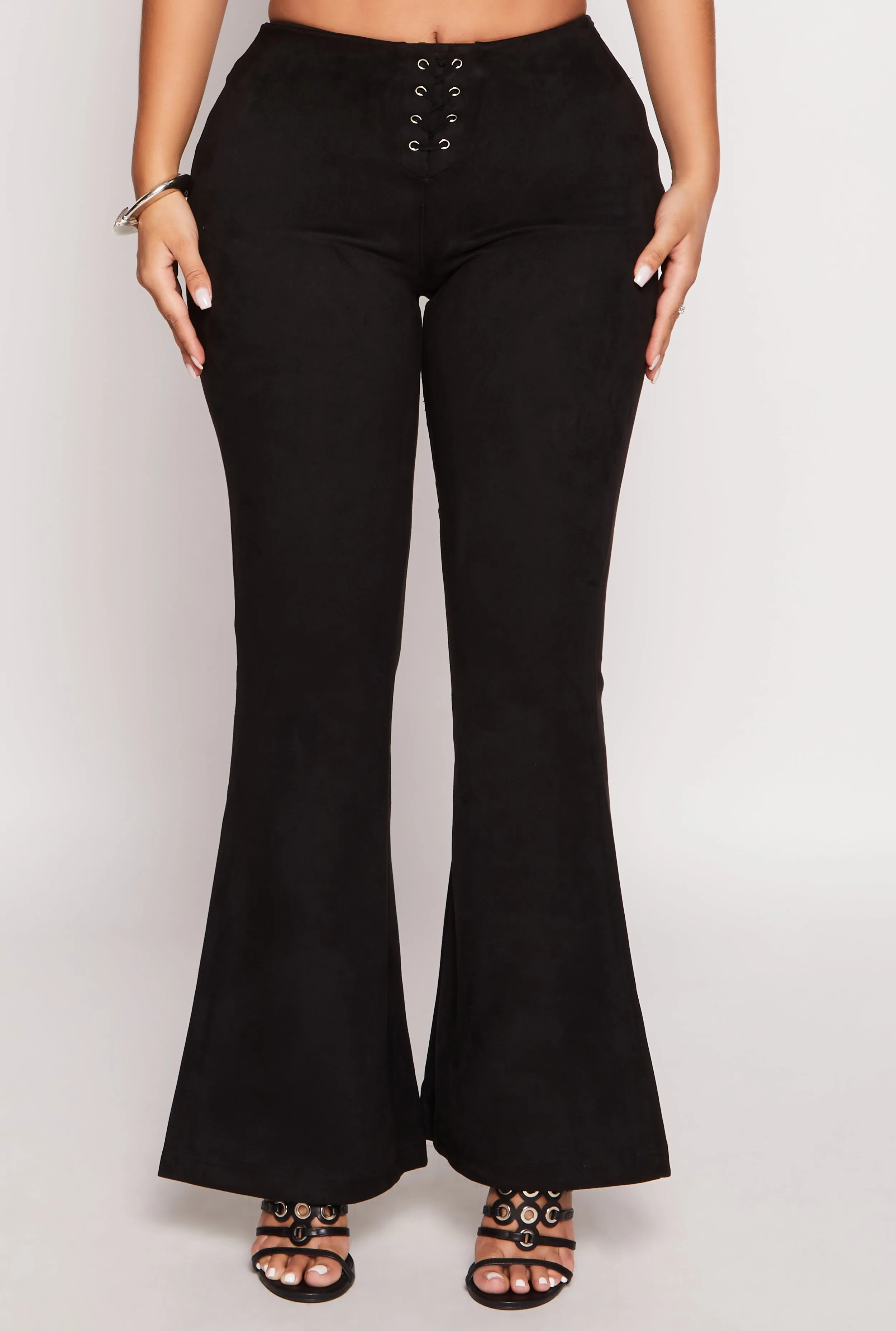 Faux Suede Lace Up Dress Pants sold by Rainbow product image thumbnail 2