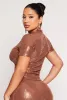 Foiled Lurex Short Sleeve Top sold by Rainbow