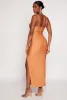 Haute Monde Side Slit Bustier Maxi Dress sold by Rainbow