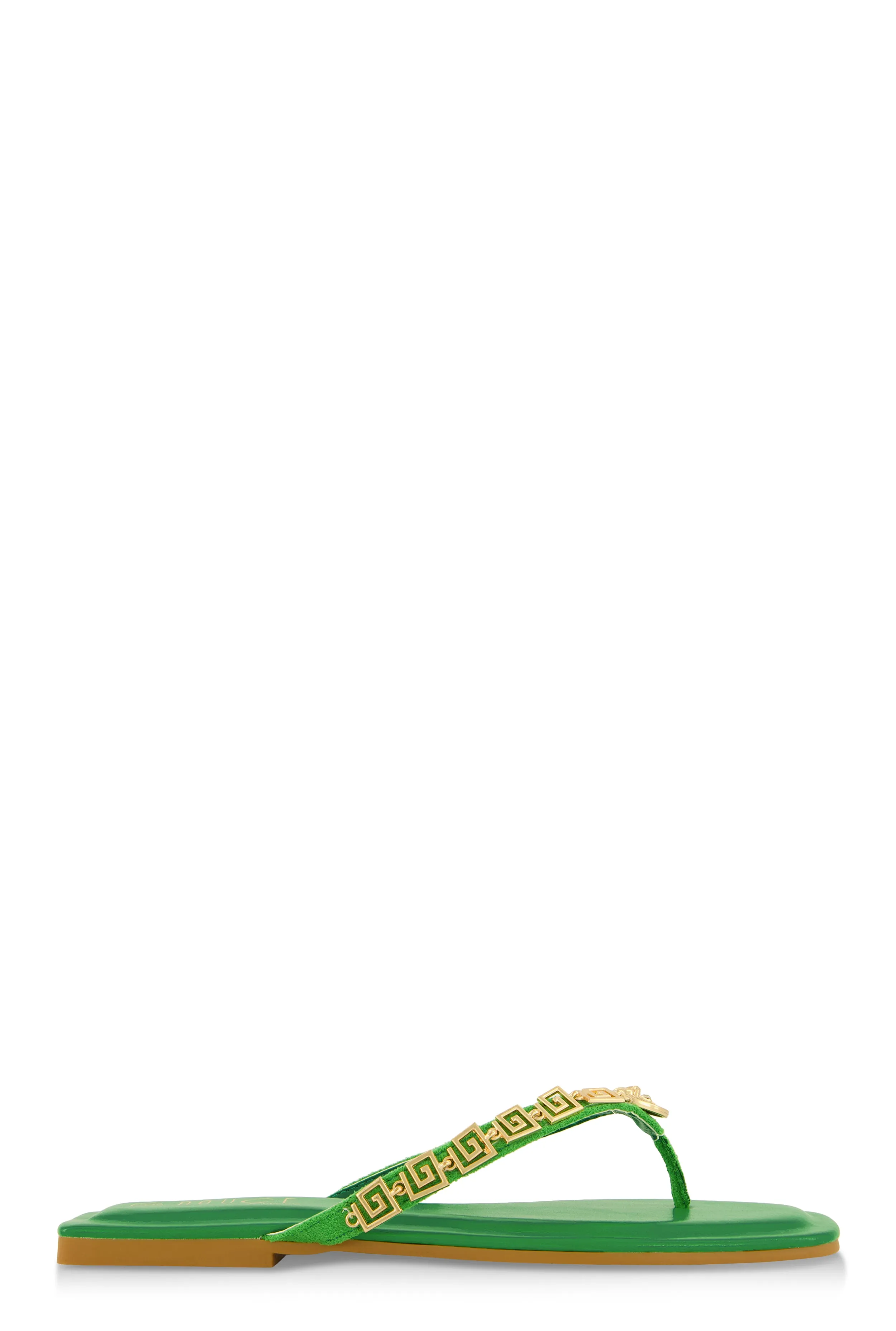 Lion Pendant Greek Key Chain Thong Sandals sold by Rainbow product image thumbnail 2