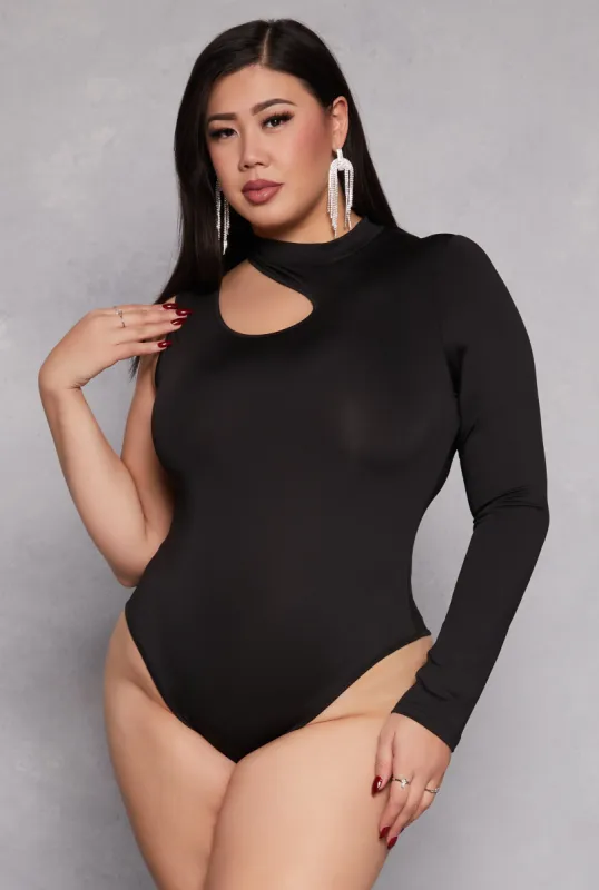 Plus Size Daisy Keyhole Shoulder Bodysuit sold by Rainbow