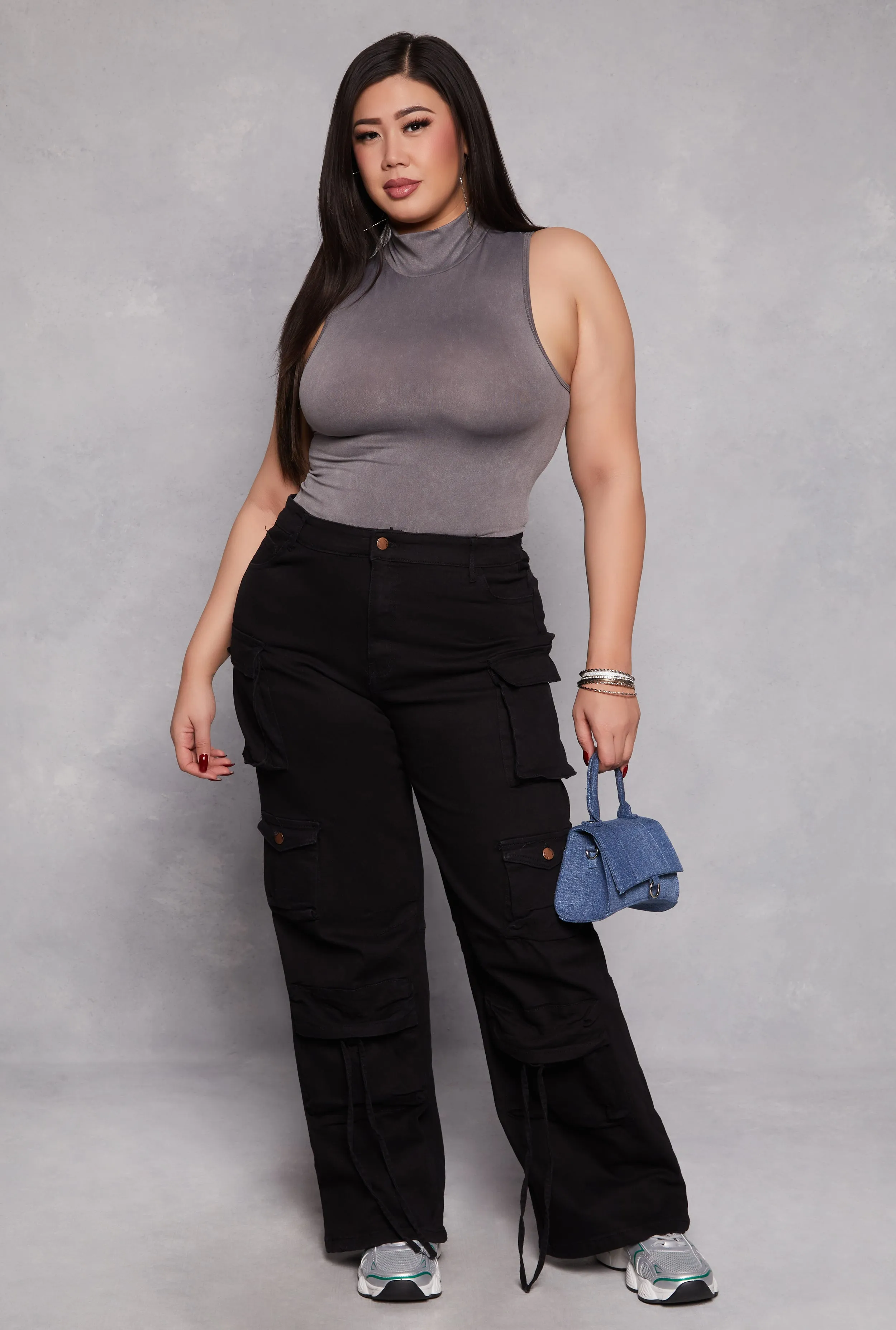 Plus Size Daisy Cargo Wide Leg Jeans sold by Rainbow