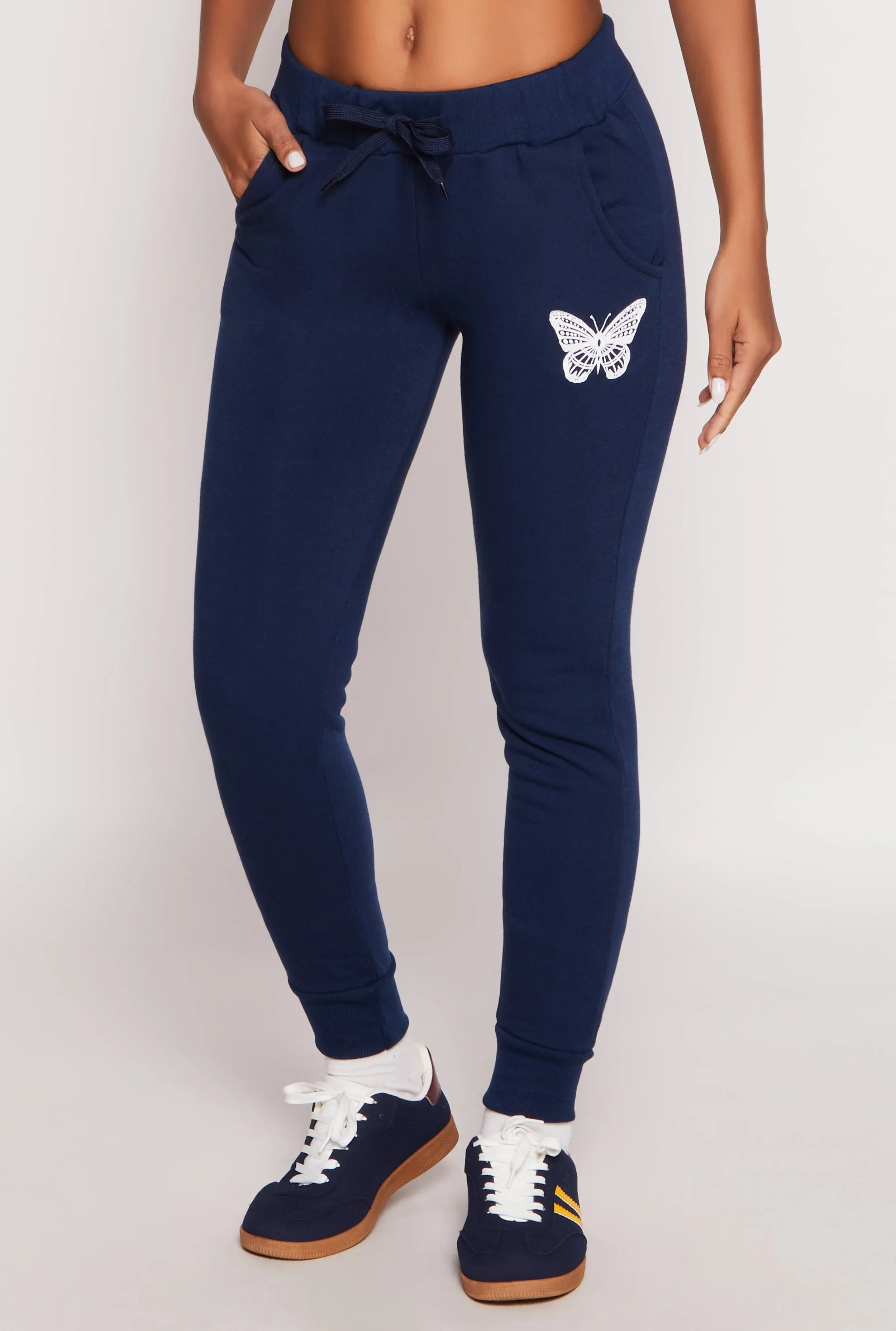 Fleece Butterfly Graphic Drawstring Joggers sold by Rainbow product image thumbnail 2
