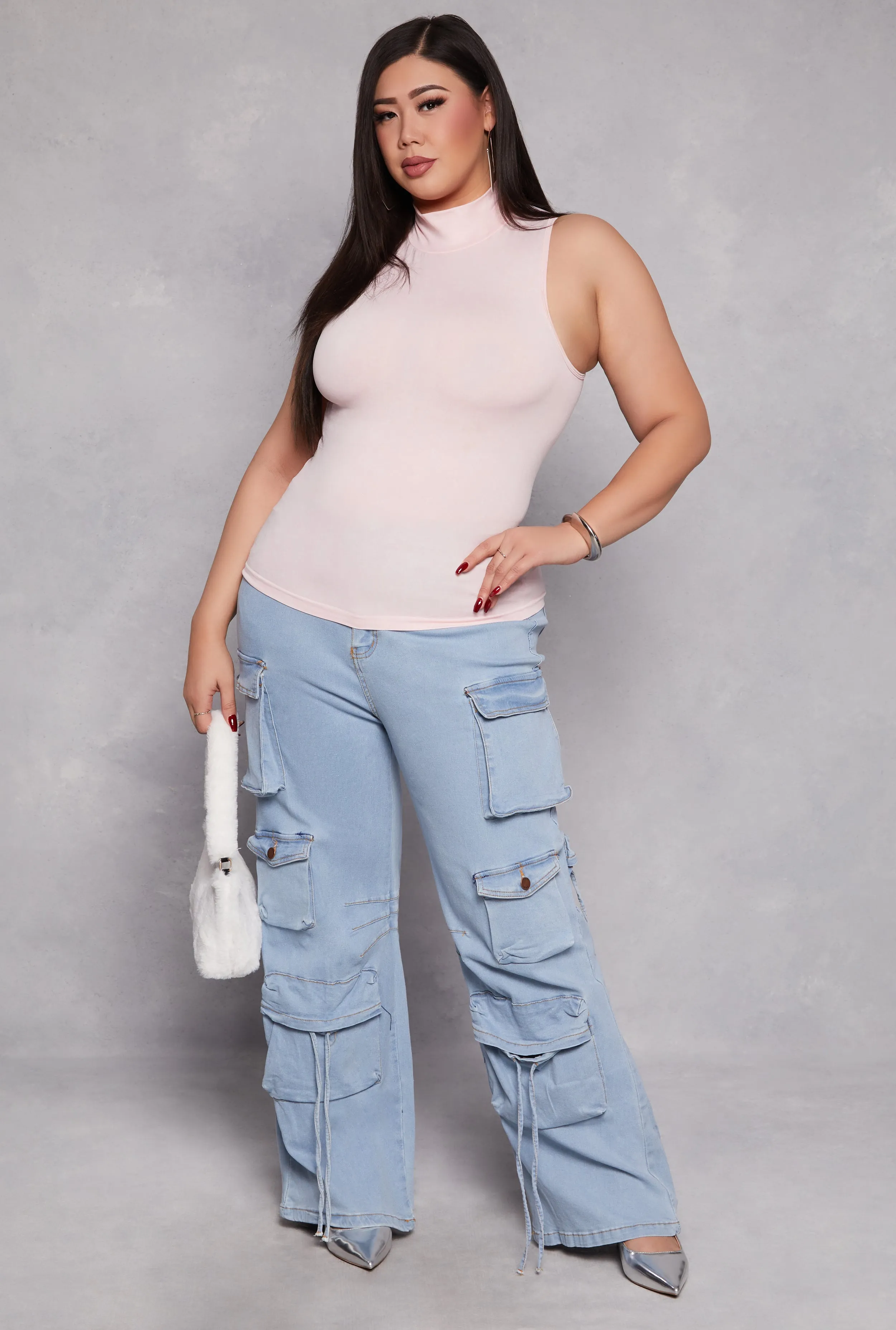 Plus Size Mock Neck Tank Top sold by Rainbow product image thumbnail 2