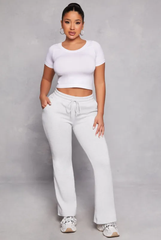 Fleece Lined Boot Cut Sweatpants sold by Rainbow