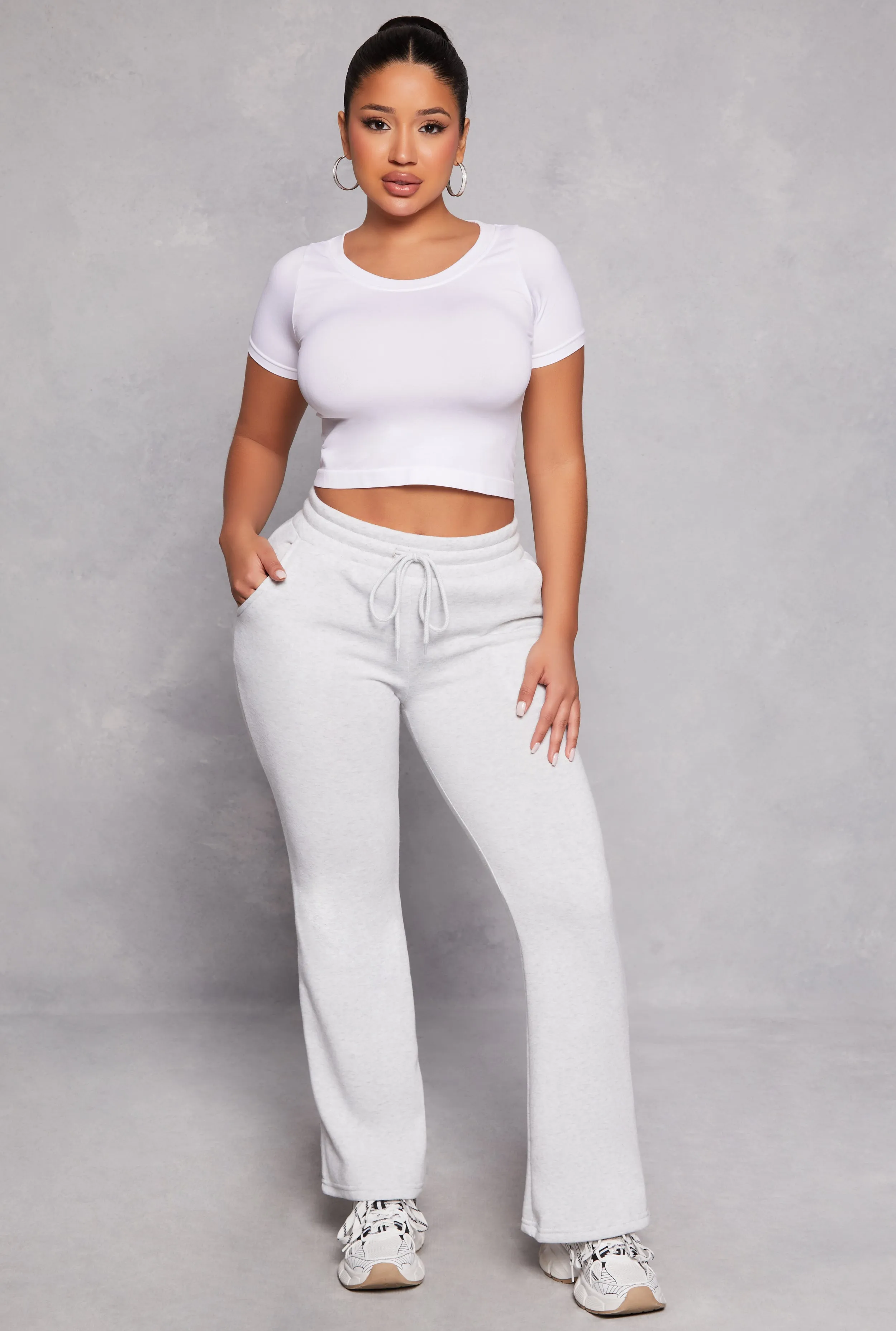 Fleece Lined Boot Cut Sweatpants sold by Rainbow