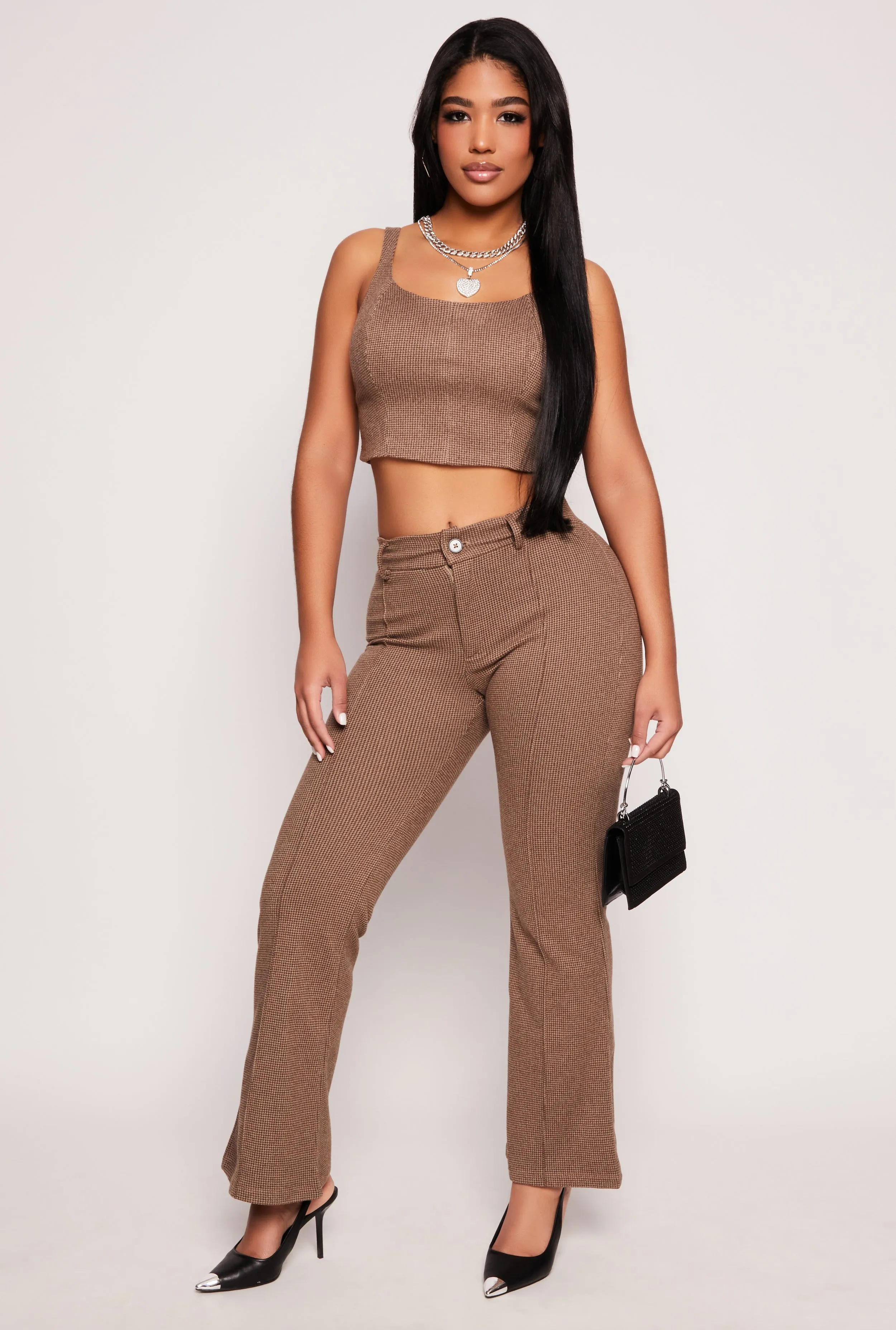 Iris Houndstooth Crop Top sold by Rainbow product image thumbnail 2