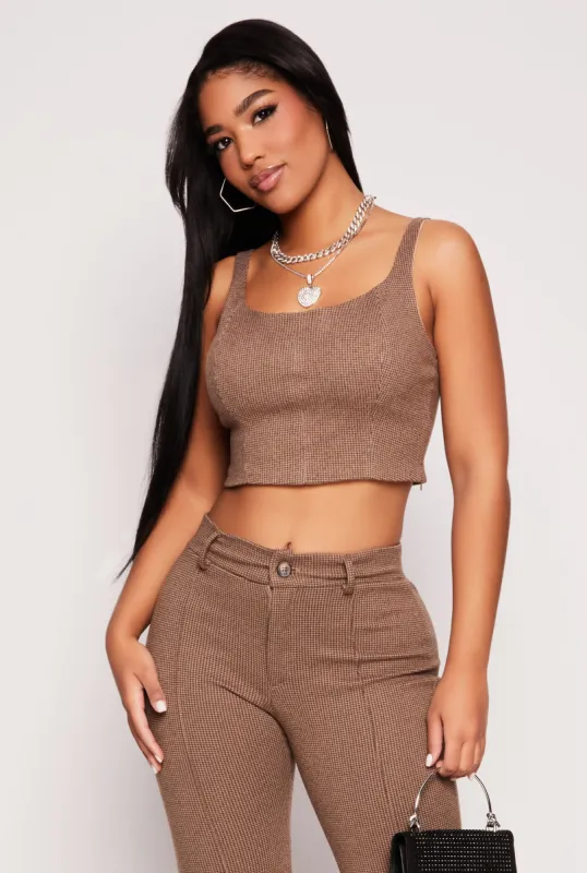 Iris Houndstooth Crop Top sold by Rainbow