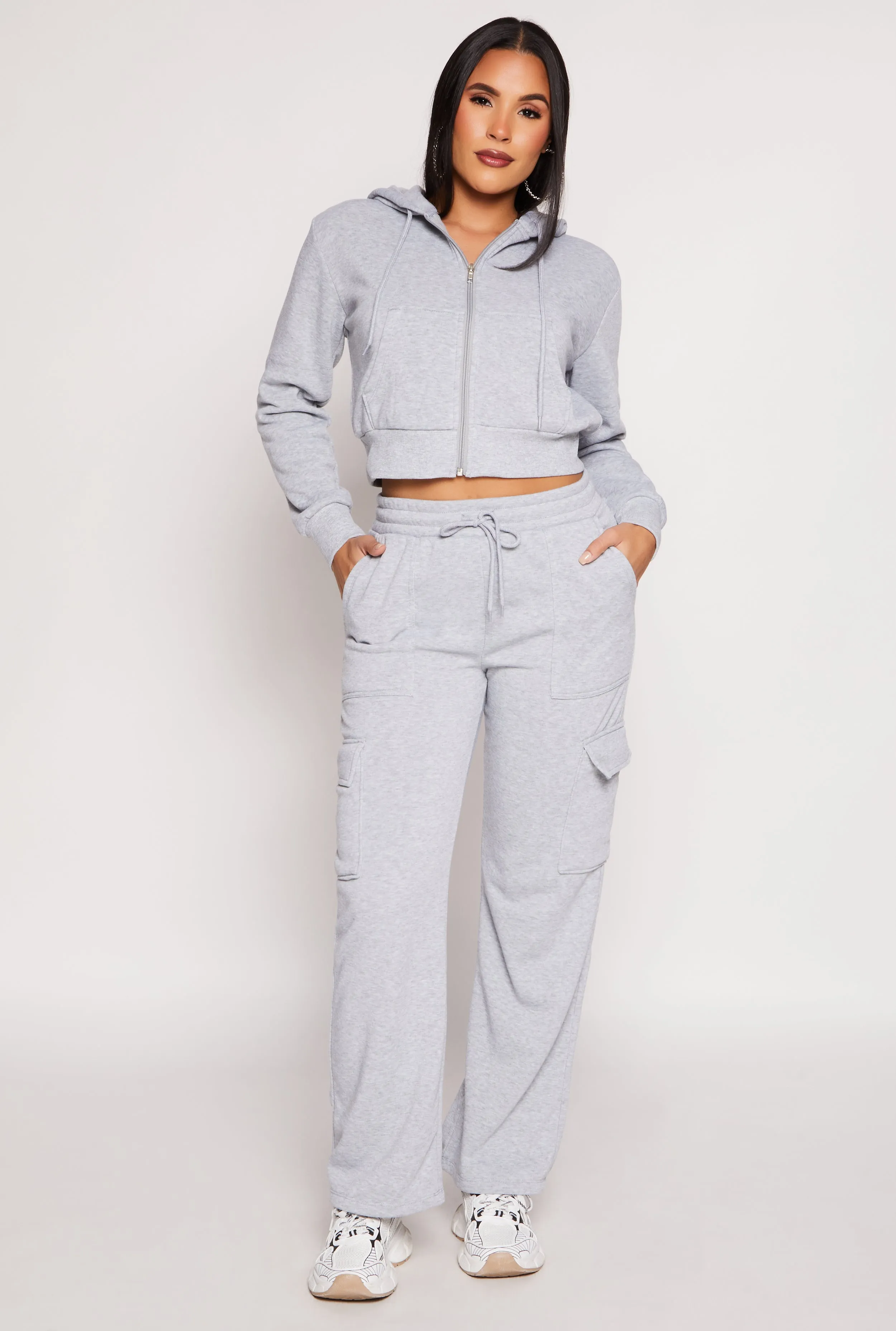 Fleece Drawstring Cargo Sweatpants sold by Rainbow
