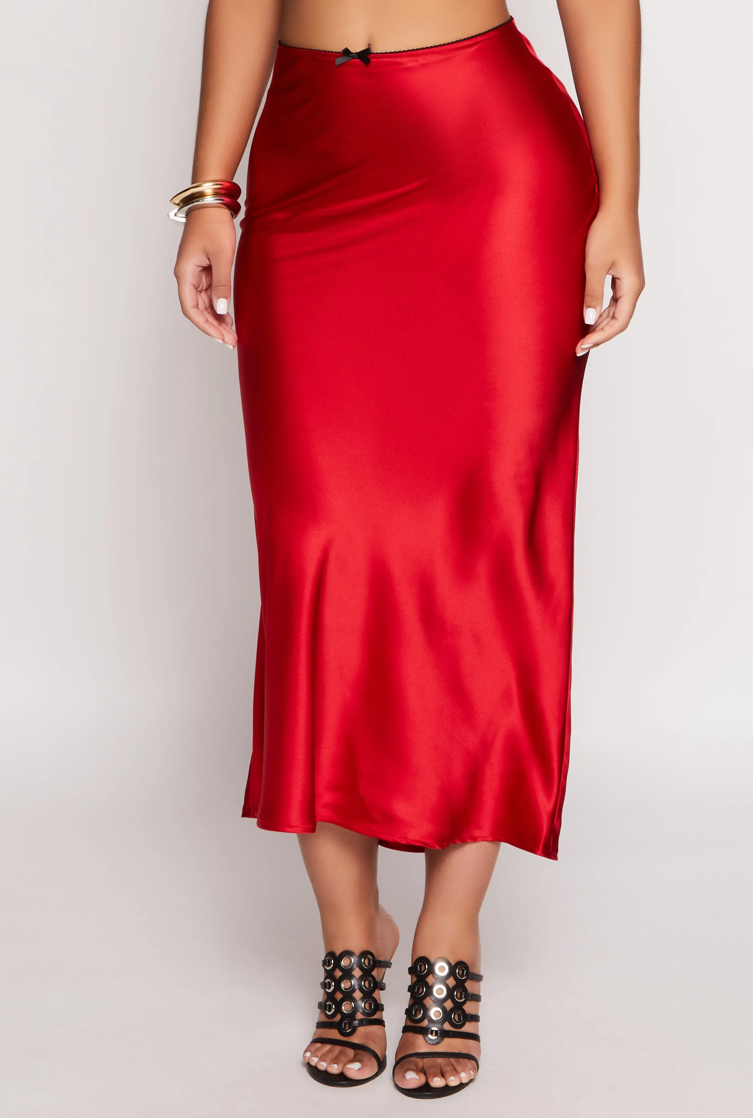 Almost Famous Satin Midi Slip Skirt sold by Rainbow product image thumbnail 2